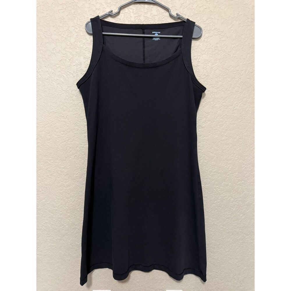 Patagonia Women’s XL Black Sleeveless A-Line Travel Dress Athletic Stretch
